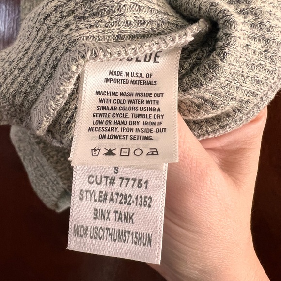 NWT AGOLDE Binx Rib Tank in Celery Size Small - Picture 5 of 5